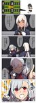  4koma :d black_gloves black_hair black_ribbon black_skirt blush braid check_translation clenched_hand comic commentary commentary_request dark_skin detached_sleeves eyebrows_visible_through_hair fingerless_gloves french_braid full_body gen_3_pokemon girls_frontline gloves gulpin hair_ornament hair_ribbon hand_on_own_face hidden_face highres index_finger_raised long_hair long_sleeves looking_at_viewer looking_down low-tied_long_hair low_ponytail mossberg_m590_(girls_frontline) multiple_girls neck_ribbon neckerchief open_mouth outstretched_arm own_hands_together ponytail red_eyes red_neckwear red_ribbon ribbon rubik's_cube seiza silver_hair sitting sketch skirt smile spas-12_(girls_frontline) sweat tan tareme thighhighs translation_request v-shaped_eyebrows very_long_hair white_hair white_legwear xiujia_yihuizi yellow_eyes yellow_neckwear 