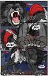  anthro canine claws clothing comic female fur keanon_woods mammal muscular muscular_female open_mouth pawpads paws transformation wolf 