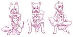  2017 anal anal_penetration animal_humanoid aogami balls body_writing canine cock_ring collar cub dildo dildo_sitting erection fox fox_humanoid girly herm humanoid intersex male mammal monochrome navel nipple_piercing nipples open_mouth penetration penis piercing pussy sex_toy simple_background white_background young 