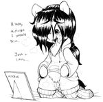  black_hair blush bottomless clothed clothing drooling equine fan_character female floor_bored fur hair hair_over_eye hoodie horse legwear mammal mcsweezy mirror monochrome my_little_pony open_mouth pony ponytail pubes pussy_juice saliva simple_background sketch socks solo text wet 