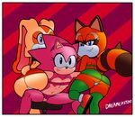  amy_rose big_butt butt clothing cream_the_rabbit dreamcastzx1 female hedgehog huge_butt lagomorph mammal marine_the_raccoon miniskirt procyonid pussy rabbit raccoon skirt sonic_(series) tight_clothing young_girl 