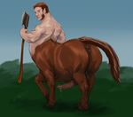  animal_genitalia animal_humanoid animal_penis anus axe balls beard brown_fur brown_hair butt centaur cum ear_piercing equine equine_penis equine_taur erection facial_hair facial_piercing fur grass hair hooves humanoid laser_(artist) male mammal melee_weapon muscular nose_piercing nose_ring nude outside penis piercing pink_penis precum presenting presenting_hindquarters raised_tail rear_view sky solo taur weapon white_skin 