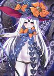  abigail_williams_(fate/grand_order) ass_visible_through_thighs bangs black_bow black_gloves black_hat black_panties bow commentary_request elbow_gloves fate/grand_order fate_(series) gloves glowing google_(asdek18) grin groin hat holding long_hair looking_at_viewer lowleg lowleg_panties navel orange_bow outstretched_arm panties parted_bangs print_bow red_eyes revealing_clothes sharp_teeth smile solo star star_print suction_cups teeth tentacles topless underwear underwear_only v-shaped_eyebrows very_long_hair white_hair witch_hat 