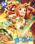  blush card_(medium) character_name dress green_eyes idolmaster idolmaster_million_live! long_hair orange_hair smile takatsuki_yayoi twintails 