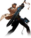 artist_request belt coat dark_skin dungeon_and_fighter facial_hair gauntlets glasses goggles goggles_on_head gun gunblader_(dungeon_and_fighter) handgun male_focus neon_lights official_art open_clothes open_coat pistol solo specialist_(dungeon_and_fighter) stubble sword transparent_background weapon white_hair 