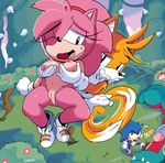  2017 absurd_res amy_rose angry anthro anthro_on_anthro anus big_breasts black_nose breasts canine clothing cuckold dipstick_tail duo_focus echidna female flying footwear fox fur grass group hair hairband hedgehog hi_res knuckles_the_echidna male male/female mammal miles_prower monotreme multicolored_tail naughty_face navel nipples outside pink_hair pussy senshion short_hair signature smile sonic_(series) sonic_the_hedgehog sweat video_games white_fur yellow_fur 