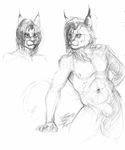  anthro cat drawing feline hair male mammal pose sketch taffy traditional_media_(artwork) treefyleaves 