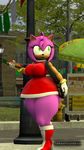  2017 3d_(artwork) 9:16 amy_rose big_breasts big_butt boots breasts butt clothing digital_media_(artwork) dress female food footwear gloves green_eyes hedgehog hi_res hot_dog huge_butt mammal outside solo sonic_(series) tahliansfm thick_thighs voluptuous wide_hips 