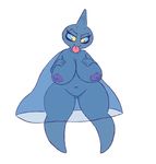  5_fingers anthro big_breasts blue_eyes breasts cloak clothing female ghost iguanasarecool inverted_nipples nintendo nipples pok&eacute;mon pok&eacute;mon_(species) pussy short_stack shuppet simple_background solo spirit tongue video_games yellow_eyes 