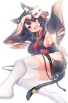  :d animal_ear_fluff animal_ears arm_up armpits azur_lane bangs bell black_hair black_kimono blush bob_cut breasts cat_ears cat_mask cat_tail commentary_request hair_ornament highres japanese_clothes jingle_bell kimono large_breasts looking_at_viewer mask mask_on_head open_mouth red_eyes shirako_sei short_hair short_kimono sideboob simple_background smile solo tail tail_bell thigh_cutout thighhighs thighs white_background white_legwear yamashiro_(azur_lane) 