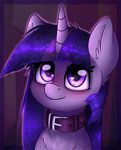  2017 absurd_res blush collar duop-qoub equine female feral friendship_is_magic hair hi_res horn mammal my_little_pony smile solo twilight_sparkle_(mlp) unicorn 