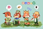  2017 anthro black_nose br&#039;er_fox canine disney foulfellow fox fur group happy hi_res male mammal nick_wilde pinocchio robin_hood robin_hood_(disney) simple_background song_of_the_south uochandayo zootopia 