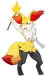  2017 3_fingers 3_toes alpha_channel anthro black_fur braixen breasts canine deerrobin fangs female fire fluffy fluffy_tail fur mammal nintendo nipples nude orange_fur pok&eacute;mon pok&eacute;mon_(species) pussy red_eyes simple_background smile solo toes transparent_background video_games wand white_fur yellow_fur 
