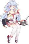  ;o ahoge ankle_scrunchie azur_lane bangs bare_shoulders bird blue_hair blunt_bangs bottle bow breasts bright_pupils buttons chick cleavage collarbone dango_remi eyebrows eyebrows_visible_through_hair flower full_body grey_footwear hair_ribbon hat knees_together_feet_apart long_hair long_sleeves low_twintails mary_janes mole mole_under_eye neckerchief nicholas_(azur_lane) nightcap off_shoulder official_art one_eye_closed peaked_cap pill pink_bow pink_eyes pink_neckwear pink_ribbon pink_scrunchie ribbon rudder_shoes scrunchie shirt shoes sitting sleeves_past_fingers sleeves_past_wrists small_breasts solo tachi-e thighhighs transparent_background twintails white_legwear white_pupils white_shirt zettai_ryouiki zzz 