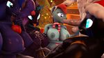  3d_(artwork) anthro balls big_breasts breasts digital_media_(artwork) equine fan_character female friendship_is_magic hair horse human mammal my_little_pony nightmare_rarity_(idw) penis princess_luna_(mlp) rainbow_dash_(mlp) rainbowdash2000 sex source_filmmaker 