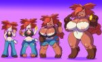  2018 anthro bedroom_eyes big_breasts blush breast_expansion breasts clothing featureless_crotch female flannery growth hair half-closed_eyes huge_breasts human human_to_anthro long_hair looking_at_viewer mammal navel nintendo nipples nude pok&eacute;mon pok&eacute;mon_(species) prinnydood red_hair seductive sequence shocked simple_background solo standing surprise tail_growth tongue tongue_out torn_clothing transformation video_games vulpix wide_hips 