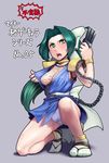  breasts burning_rival character_request cleavage commentary_request highres long_hair misonou_hirokichi no_nipples panties pantyshot sandals sega socks solo underwear 