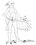 anthro avian bird breasts bubonikku claws clothing female hawk nipples non-mammal_mammaries toe_claws underwear 