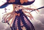  abigail_williams_(fate/grand_order) artist_name bad_id bad_pixiv_id bangs black_bow black_hat black_panties blonde_hair blush bow commentary_request cowboy_shot dutch_angle fate/grand_order fate_(series) hat holding holding_key key long_hair looking_at_viewer navel orange_bow oversized_object panties parted_bangs parted_lips pink_eyes polka_dot polka_dot_bow revealing_clothes rosuuri solo underwear v-shaped_eyebrows very_long_hair watermark web_address witch_hat 