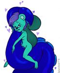  &lt;3 2016 5_toes anthro bebecake breasts consentacles eyes_closed eyewear female fur glasses green_fur green_nose green_tail hair humanoid_hands mammal micro nude purple_hair rodent side_boob simple_background solo squirrel straddling tentacle_grab tentacles toes white_background 