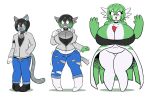  2018 anthro anthro_to_humanoid big_breasts black_hair blush breast_growth breasts cat clothed clothing feline female gardevoir gender_transformation green_hair hair huge_breasts humanoid hyper hyper_breasts looking_at_viewer male mammal mtf_transformation nintendo open_mouth pok&eacute;mon pok&eacute;mon_(species) prinnydood sequence shocked short_hair simple_background slightly_chubby smile solo standing torn_clothing transformation video_games white_background wide_hips 