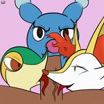  atendedordeboludos bestiality braixen brionne fellatio female feral foursome group group_sex human interspecies male male/female mammal nintendo oral pok&eacute;mon pok&eacute;mon_(species) pok&eacute;philia sex simple_background snivy tongue tongue_out video_games 