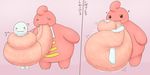  big_tongue bound drooling feral human japanese_text kitigaru lickilicky licking mammal nintendo obese overweight pok&eacute;mon pok&eacute;mon_(species) saliva size_difference text tongue tongue_out tongue_wrap video_games 