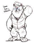  2016 anthro bear claws clothed clothing fur male mammal panda sketch super-tuler tairu 