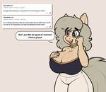  2017 anthro ask_blog big_breasts breasts cleavage clothed clothing crying earth_pony english_text equine fan_character female hair happy hellen_lockheart hi_res horse huge_breasts jewelry lipstick makeup mammal mature_female mother my_little_pony necklace parent pony stunnerpony tears text thick_thighs voluptuous wide_hips 