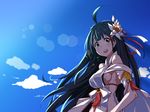  apsara_(elsword) ara_han black_hair breasts elsword long_hair medium_breasts sando_(artist) sideboob yellow_eyes 