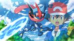 greninja pokemoa pokemon pokemon_(anime) pokemon_(creature) satoshi_(pokemon) 