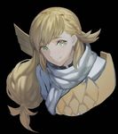 black_background cape european_clothes fire_emblem fire_emblem_heroes green_eyes long_hair looking_at_viewer sharena simple_background smile solo zuizi 
