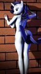  3d_(artwork) animated anthro blue_hair breasts butt digital_media_(artwork) equine female friendship_is_magic hair horn looking_back makeup mammal mascara my_little_pony nude rarity_(mlp) screwingwithsfm seductive smile solo standing unicorn wide_hips 