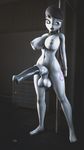  3d_(artwork) animal_genitalia animal_penis anthro balls big_breasts big_penis breasts dickgirl digital_media_(artwork) equine equine_penis erection friendship_is_magic handcuffs hands_behind_back huge_breasts huge_penis intersex mammal my_little_pony nipples nude octavia_(mlp) penis pole screwingwithsfm shackles solo standing tongue tongue_out vein wide_hips 