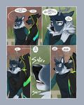  anthro antlers canine cervine cinder_(cinderfrost) clothing comic deer demicoeur dialogue english_text frost_(cinderfrost) fur horn male mammal multicolored_fur text two_tone_fur wolf 