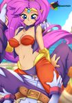  &lt;3 2017 absurd_res biting_lip blue_eyes breasts clitoral_hood clothing colored_nails crotchless duo eyelashes female female/female genie hair hi_res humanoid humanoid_on_humanoid long_hair navel not_furry pointy_ears purple_hair pussy rainbowscreen risky_boots sex shantae shantae_(series) solo_focus spread_legs spreading torn_clothing tribadism 