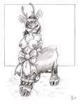  2017 antlers bdsm breasts cervine chest_tuft christmas female flinters fur hair holidays hooves horn mammal nipple_piercing nipples nude piercing reindeer solo taur tuft 