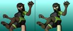  3d_(artwork) black_nose blackshirtboy digital_media_(artwork) female genrat mammal mustelid otter pawpads paws solo wetsuit 