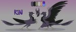  dragon egg feathers fluffy fur male model_sheet rin sunny_way wings wyvern 