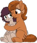  2019 absurd_res alpha_channel ambiguous_gender cutie_mark duo equine fan_character feral hi_res hooves horn hug mammal my_little_pony sign_(character) simple_background smile transparent_background underhoof unicorn wings zippysqrl 