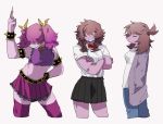  777aoao_(artist) anthro blush clothed clothing deltarune digital_media_(artwork) female hair mammal reptile scalie simple_background smile solo susie_(deltarune) teeth video_games 