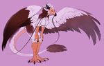  anthro avian beak bird breasts dragon eastern_dragon egyptian_vulture eva_(ozawk) feathers female hybrid jubilations solo vulture 