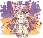  1girl artist_request cat cat_busters furry purple_eyes solo 