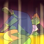  big_butt butt butt_focus clothed clothing dragon female fully_clothed horn long_tail looking_at_viewer lying potoobrigham sasha_(digitalpelican) scalie thick_thighs 