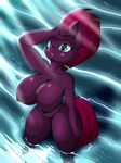  2017 anthro breasts equine female fizzlepop_berrytwist_(mlp) hair hi_res mammal my_little_pony my_little_pony_the_movie nipples nude open_mouth partially_submerged solo suirano tempest_shadow_(mlp) water 