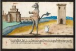 1550 ancient_art anthro breasts castle female hooves nipples nude pope-ass scales solo standing text tiber_river traditional_media_(artwork) unknown_artist