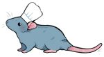  animal animal_focus chef_hat chibi commentary drawing english_commentary from_side full_body grey_fur hat mouse no_humans ratatouille spicymochi transparent_background tumblr_username whiskers white_headwear 