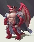  anthro dragon kemono lindong looking_at_viewer male scalie solo western_dragon wings 