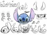  4_fingers alien black_eyes blue_fur blue_nose claws comparison disney experiment_(species) fur harara head_tuft hi_res lilo_and_stitch looking_at_viewer model_sheet notched_ear open_mouth open_smile philtrum signature smile stitch 