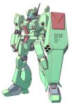  commentary_request concept_art gundam gundam_f91 jegan joy_(cyber_x_heaven) looking_ahead machinery mecha mecha_focus missile_pod mobile_suit no_humans radio_antenna robot science_fiction shield vernier_thrusters white_background 